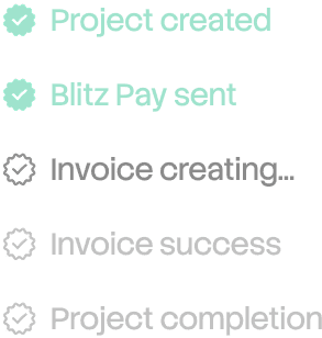 Automated invoice progress steps